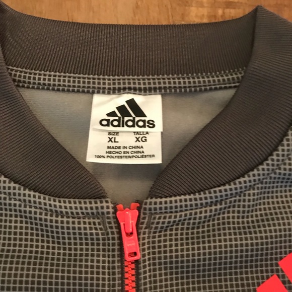 Adidas Track Jacket 🔥🔥 Orange and Gray - Picture 5 of 8